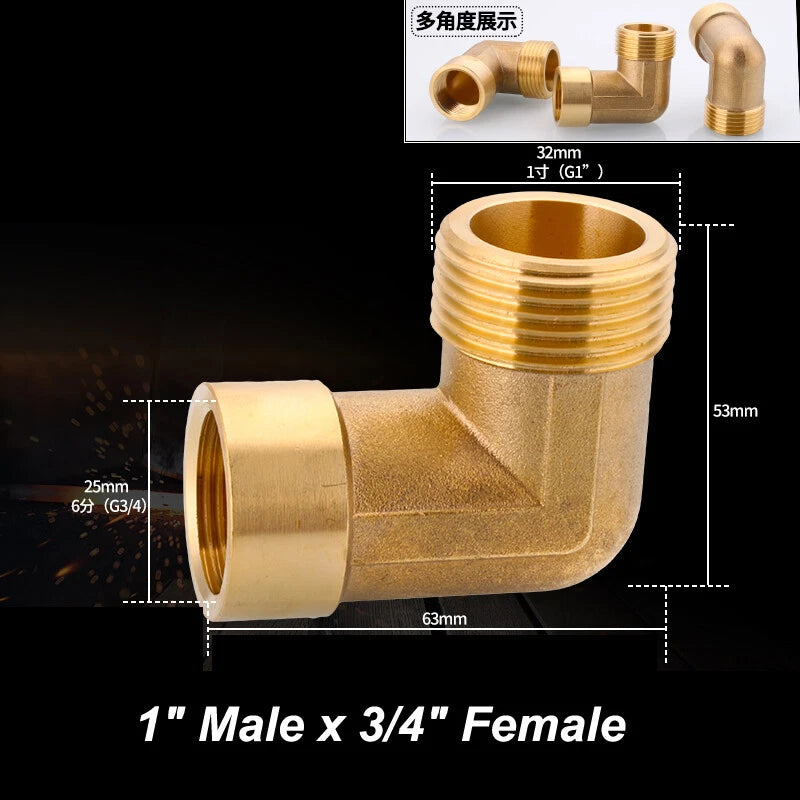 BSP Brass Pipe Fittings – Elbow & Union Connectors, Female/Male, 1/2" 3/4" 1"