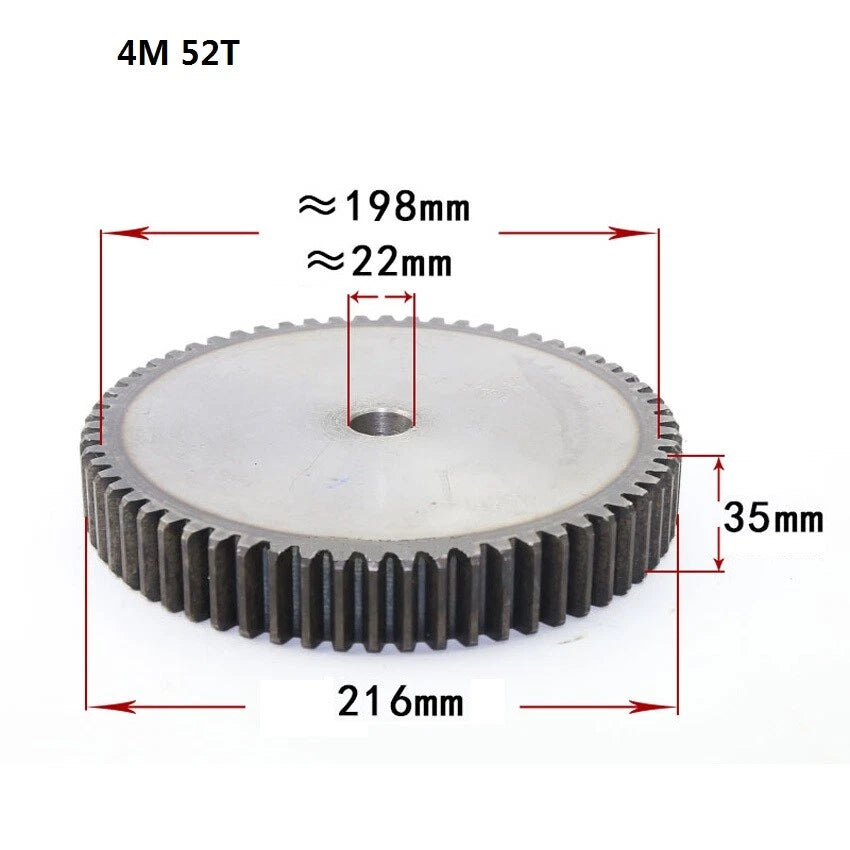 45# Steel 4Mod 10T-80T Spur Gears Thickness 35mm Motor Pinion Transmission Gear