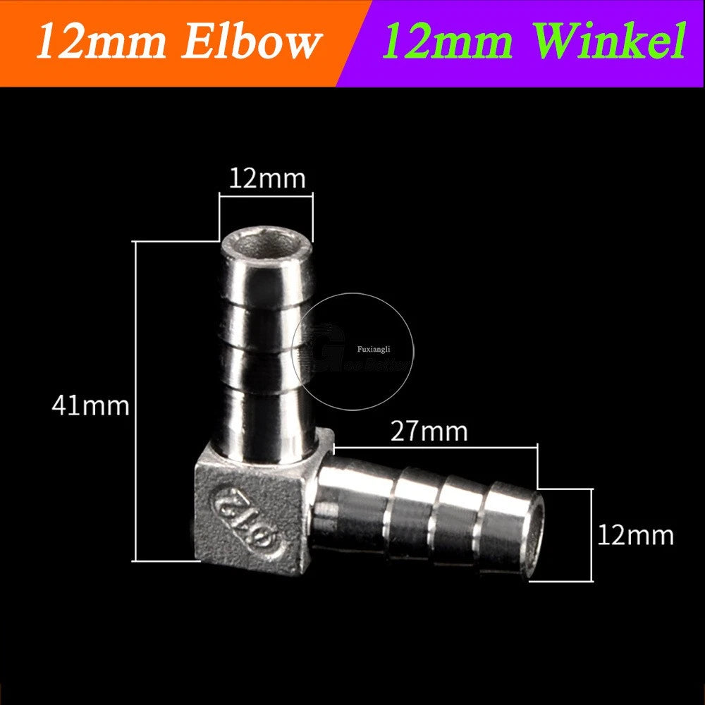 A2 Stainless Steel 8-41mm Barbed Hose Connector,Hosetail Pipe Air Water Oil Fuel