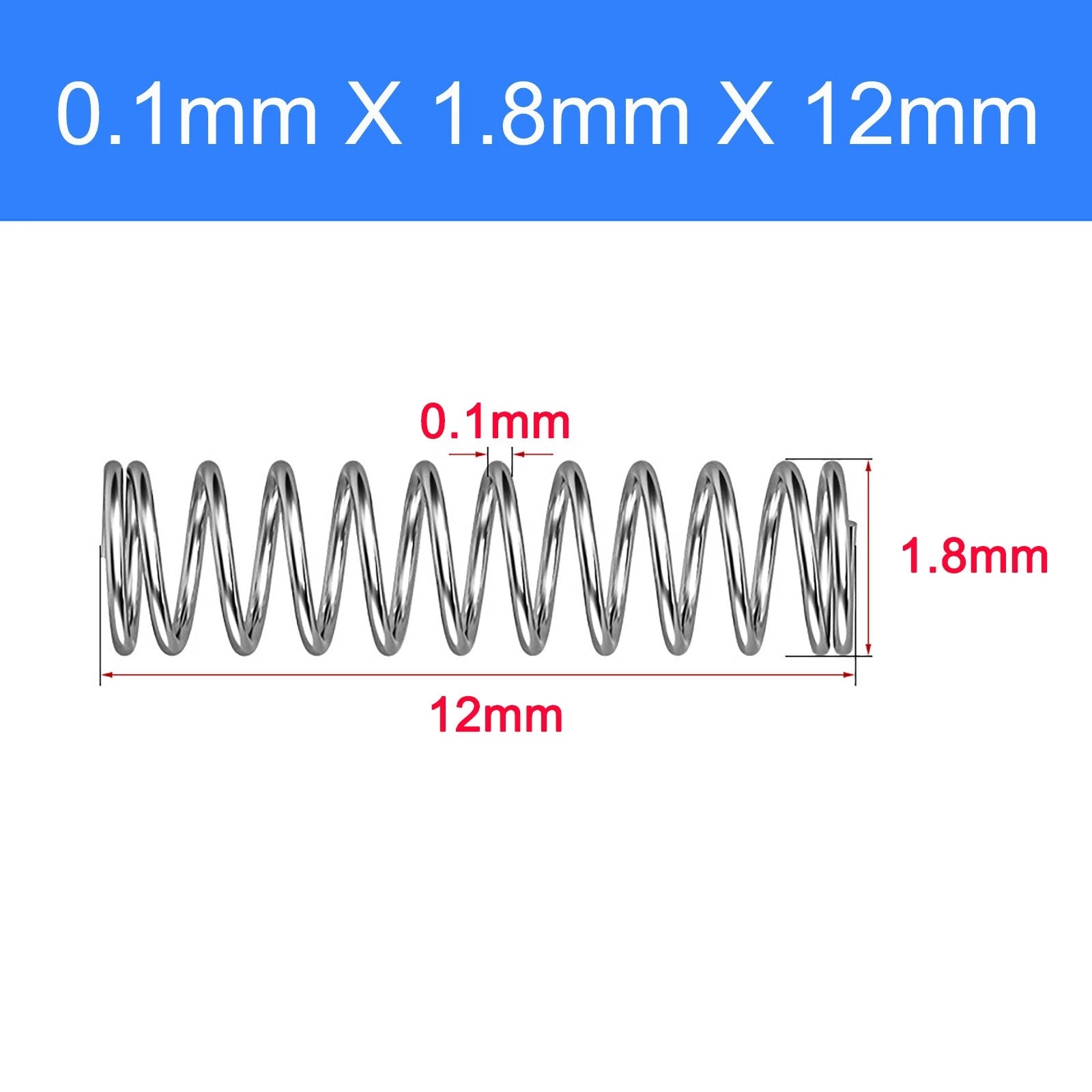 Small Micro Compression Spring Stainless Steel 0.1mm Wire Miniature Precision