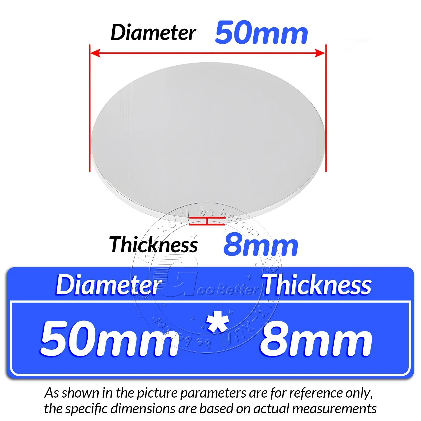 Round 6061 Aluminum Sheet Disc Plate 1mm-20mm Thick DIY Model Craft Art Handmade