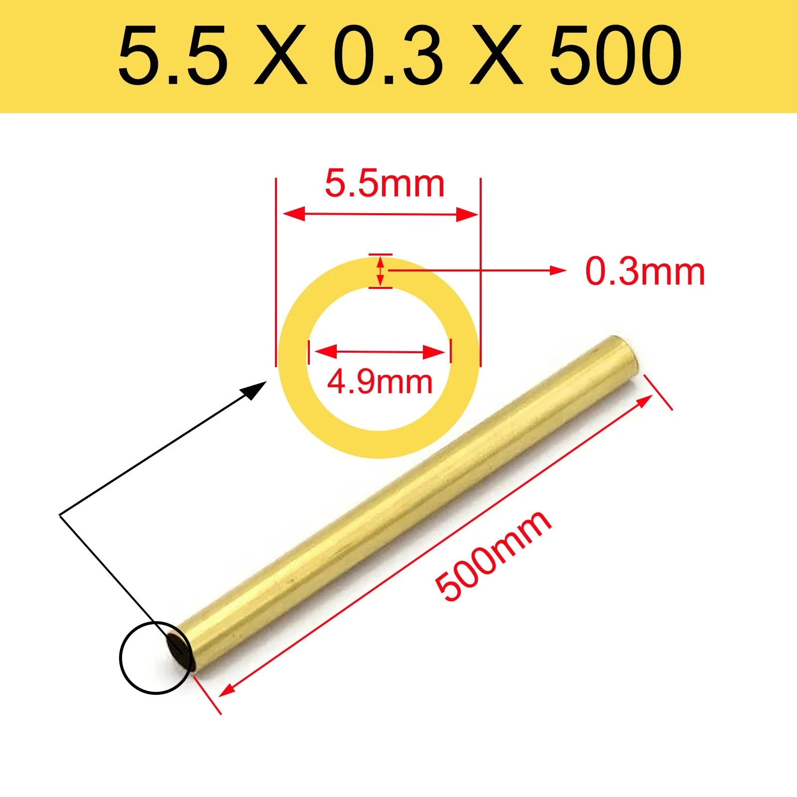 Brass Tubes ROUND PIPE Cu 62% OD 2mm 3mm 4mm 5mm 6mm 7mm 8mm 9mm 10mm To 90mm