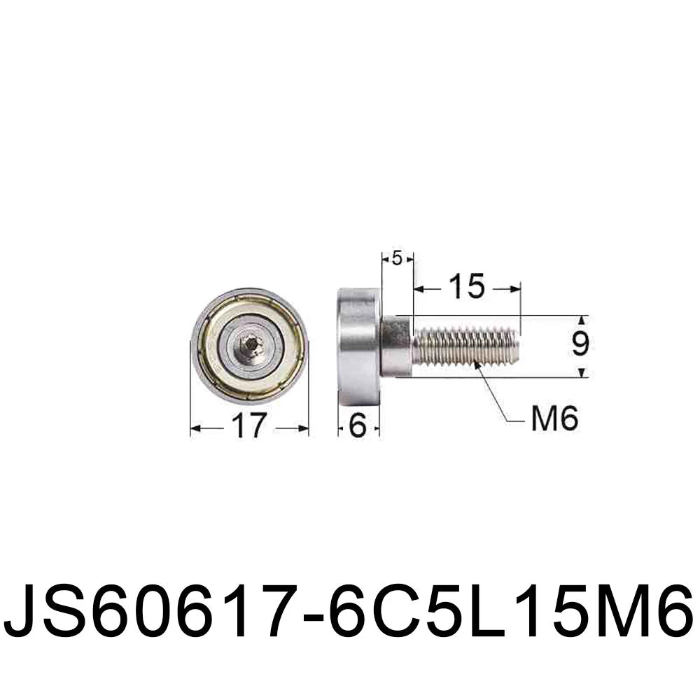 NTBG 7-52mm Metal Ball Bearing Pulley Flat Roller Guiding Wheel M3-M10 Threaded