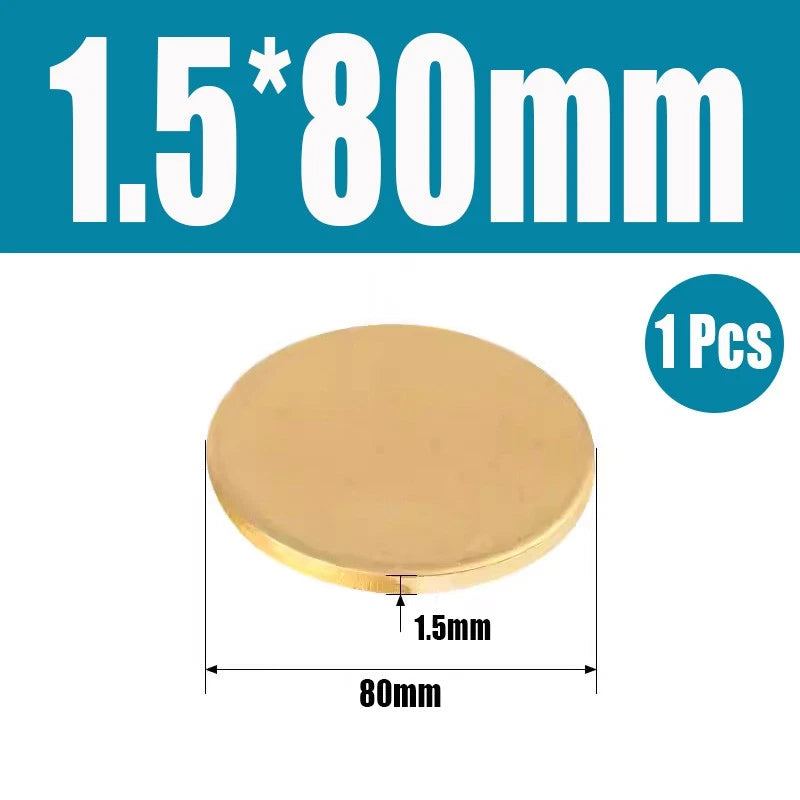 Thick 0.5mm-6mm Solid Brass Discs Blanks Discs Ø 20mm-300mm Metal Round Sheets