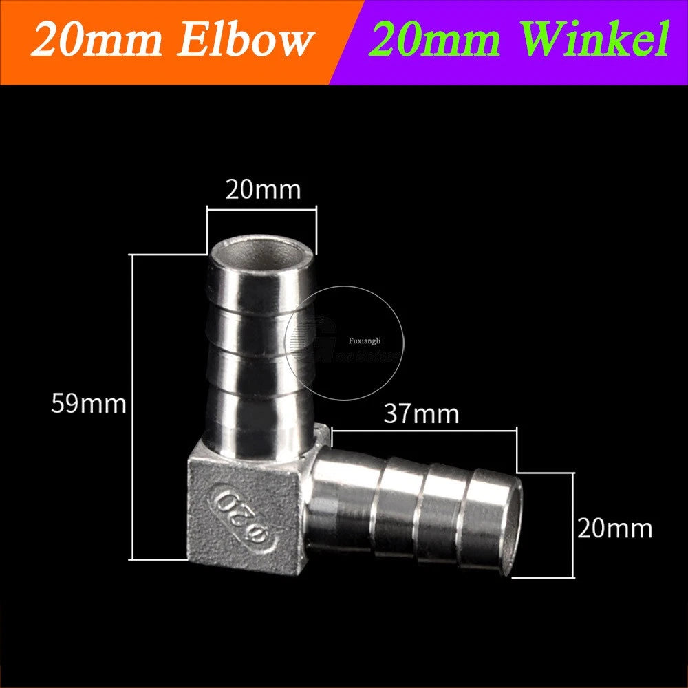 A2 Stainless Steel 8-41mm Barbed Hose Connector,Hosetail Pipe Air Water Oil Fuel