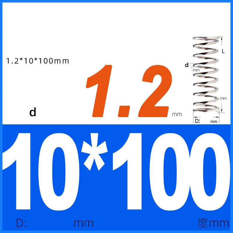Compression Spring 1.2mm Wire Dia 8mm - 13mm OD Small Pressure Springs