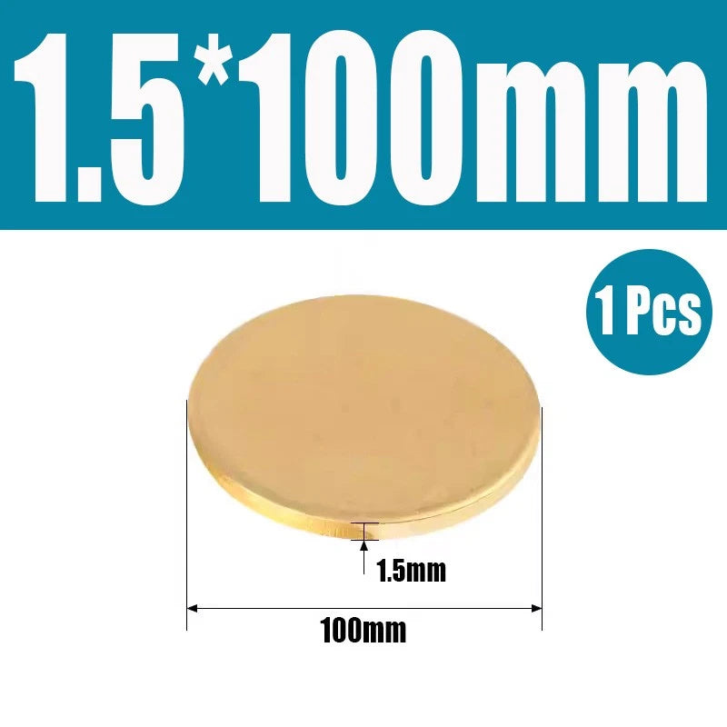 Thick 0.5mm-6mm Solid Brass Discs Blanks Discs Ø 20mm-300mm Metal Round Sheets