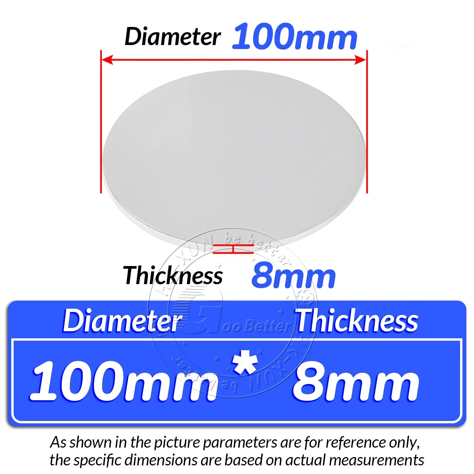Round 6061 Aluminum Sheet Disc Plate 1mm-20mm Thick DIY Model Craft Art Handmade