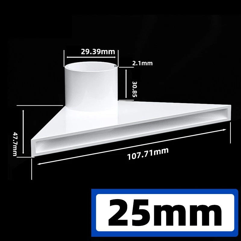 PVC Pipe Fittings White Connector Metric For Aquarium Fish Tank Various Parts