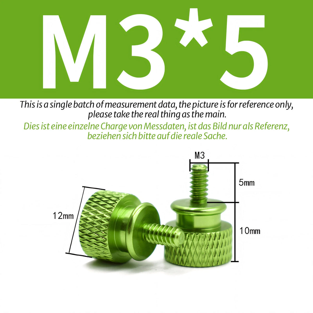 M3 Knurled Thumb Screws – Colorful Aluminum Alloy Hand-Tighten Grip Bolts