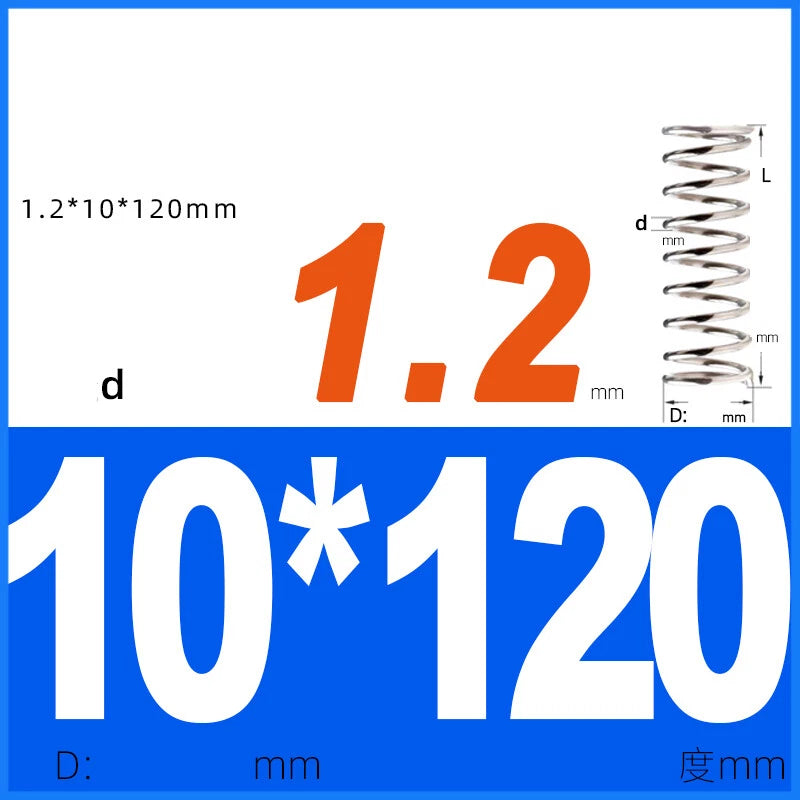 Compression Spring 1.2mm Wire Dia 8mm - 13mm OD Small Pressure Springs