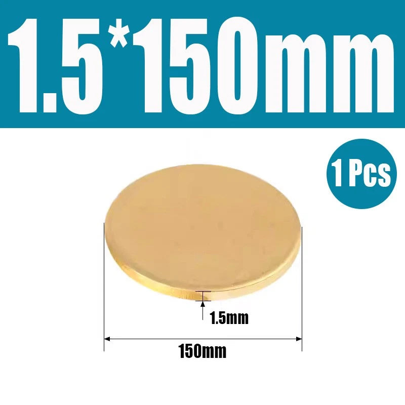 Thick 0.5mm-6mm Solid Brass Discs Blanks Discs Ø 20mm-300mm Metal Round Sheets