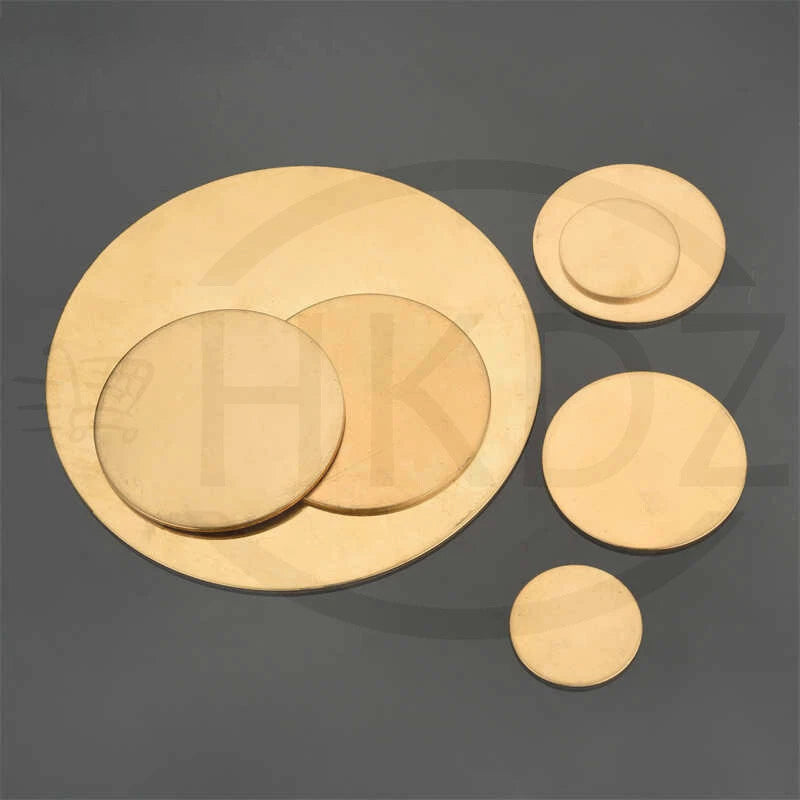 H62 Solid Brass Discs Plate Round Sheets Thickess 4/5/6mm Diameters 10mm -300mm