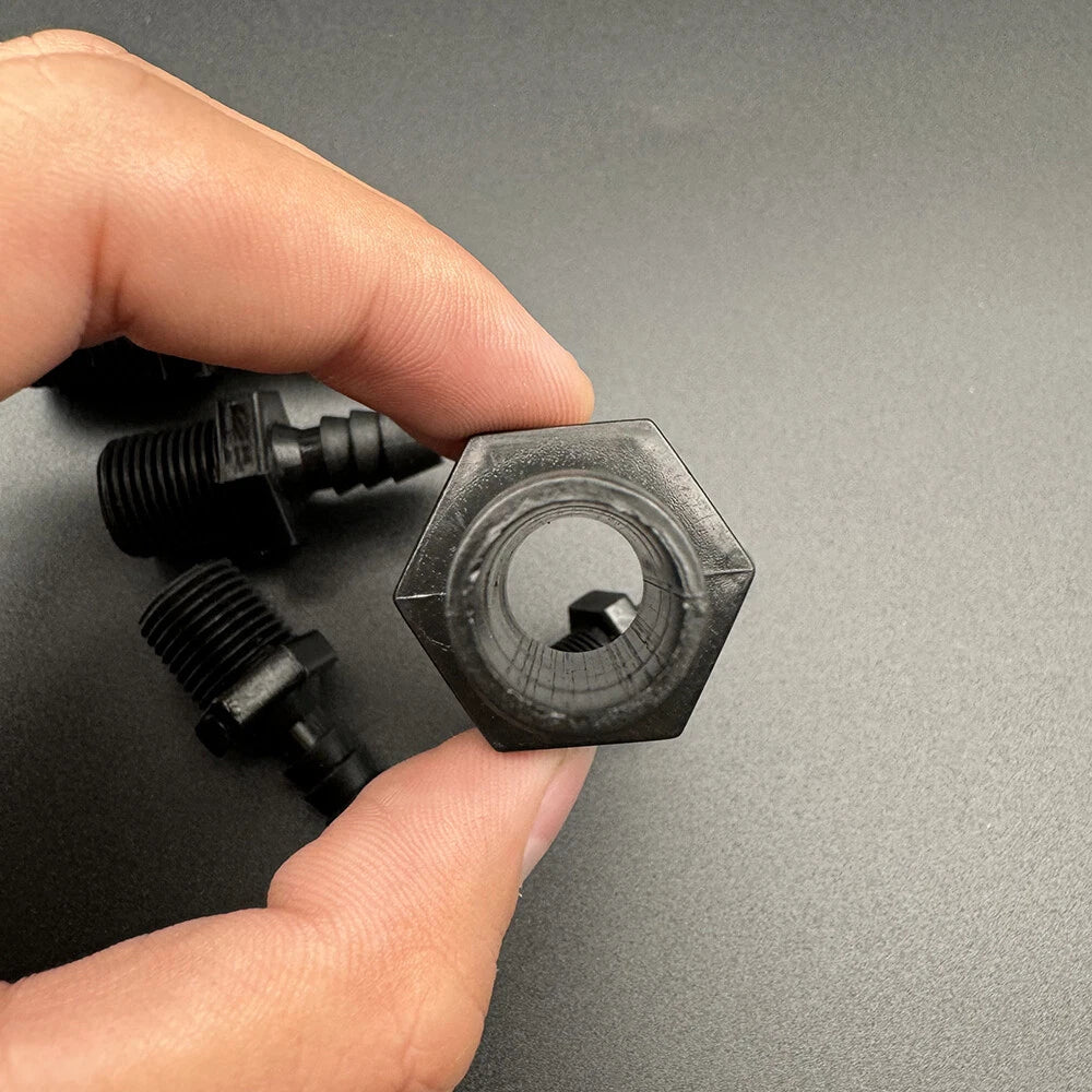 Male NPT Plastic Hose Barb Fitting — Straight Hosetail Connector
