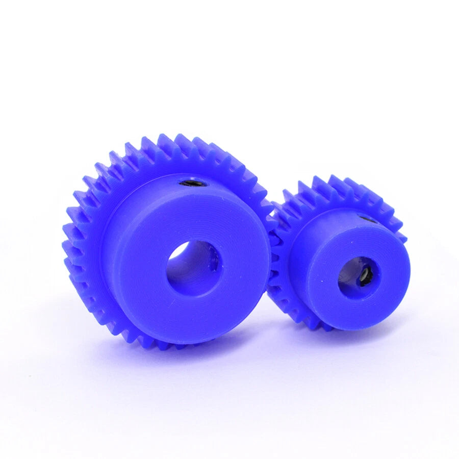 1 Mod Blue Nylon Spur Gear 15T-120T Bore 4-16mm Pinion Gear With Step Motor Gear
