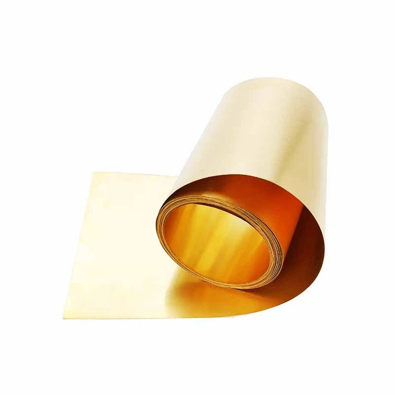 0.01-0.05mm Thick Brass Foil Band Copper Sheet Metal Fine Plate Strip 300mm Wide