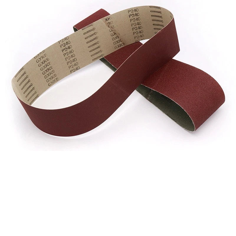 100x915mm 50x2100mm Sanding Belts — P80 to P600 Grit Aluminum Oxide for Metal Wood Surface Prep