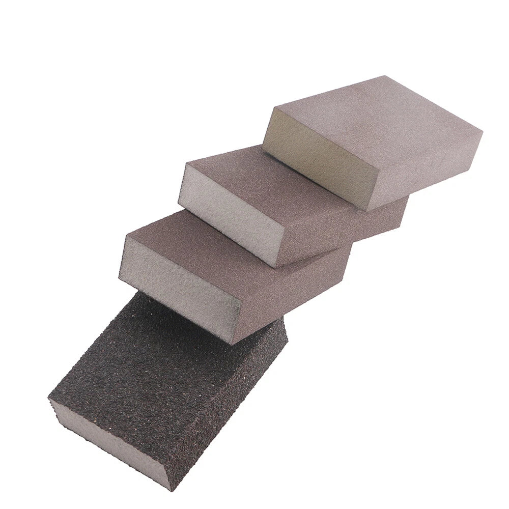Rectangular Foam Sanding Blocks — P60 to P400 Grit Wet & Dry Sanding Sponge for Flat and Curved Surfaces