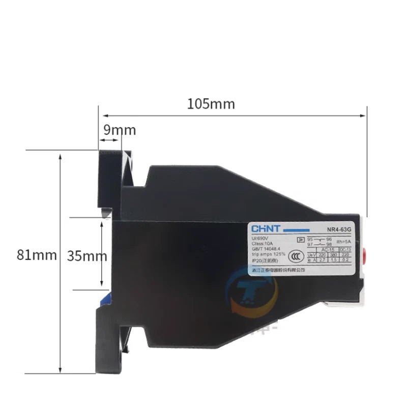 NR4 - 63G Thermal Overload Relay Range 1 - 63Amp For 3 Phase Motor Protector NO/NC - HomeDIYer