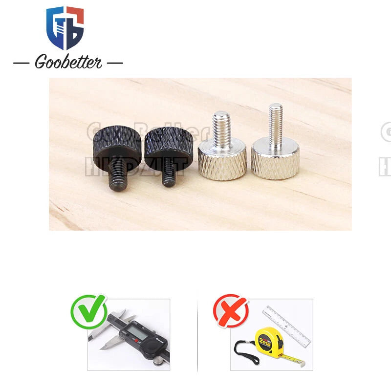 Knurled Thumb Screws M3 M4 | Carbon Steel & Stainless Steel | Hand-Tighten Grip Knob Bolts