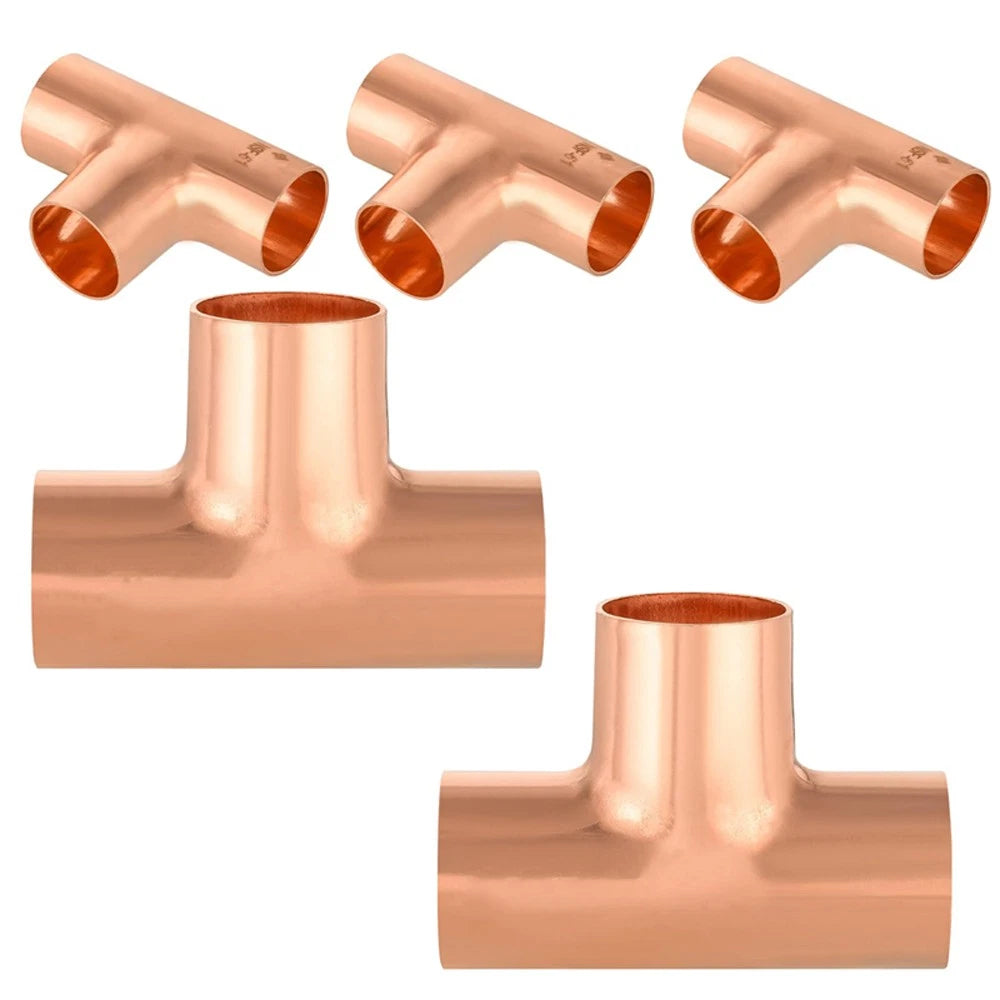 End Feed Reducing Tee Copper Pipe Fittings — WRAS Approved | 8mm to 108mm