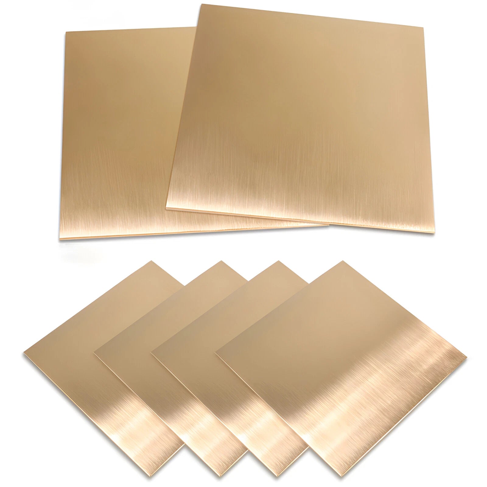 H62 Brass Sheet Plate Guillotine Offcuts, Various Multiple Sizes 0.3mm-8mm Thick