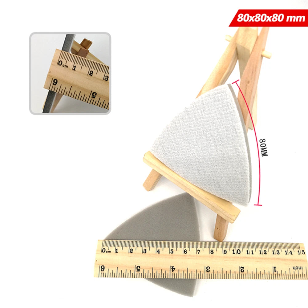 80/90 mm Triangular Sanding Disc Sponge Polishing Hook Loop Sandpaper 300#-3000#