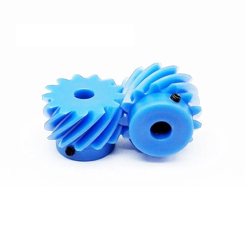 Plastic Helical Gear 2M Mod 2 45° 10T - 30T Teeth Nylon Motor Pinion Bore 6-20mm