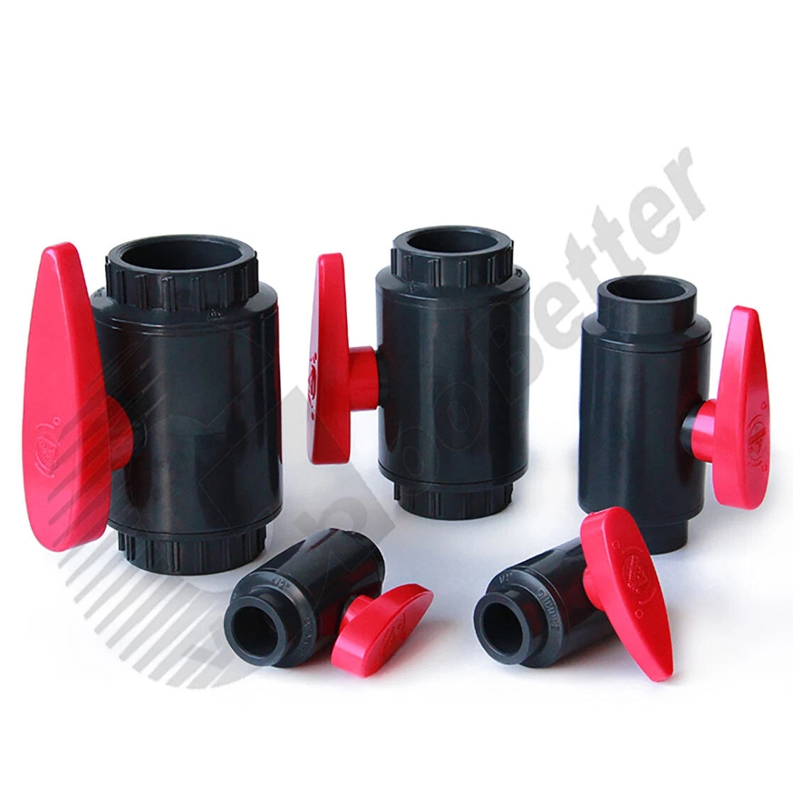 UPVC Ball Valves White Grey Φ20mm~Φ90mm UPVC Plumbing Fittings On Off Valves