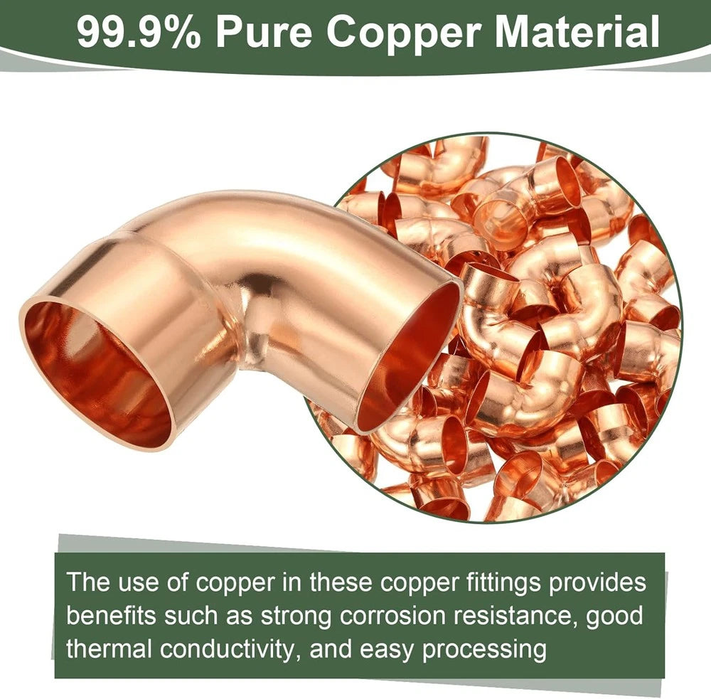 End Feed Copper Elbow Fittings | 6mm–133mm | WRAS Approved Plumbing Bend