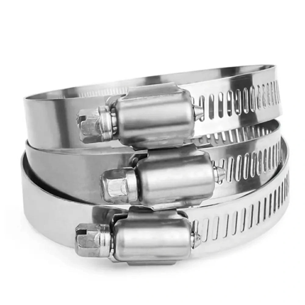 201 Stainless steel strengthens the clamp hose clamp Circular air water pipe Fuel hose clips of water pipe fasteners clamps - HomeDIYer