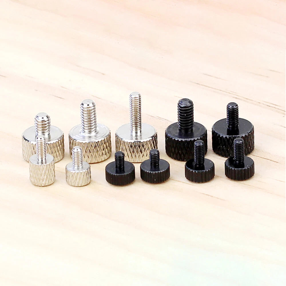 Knurled Thumb Screws M1.6–M5 Steel Hand-Tighten Knob Bolts