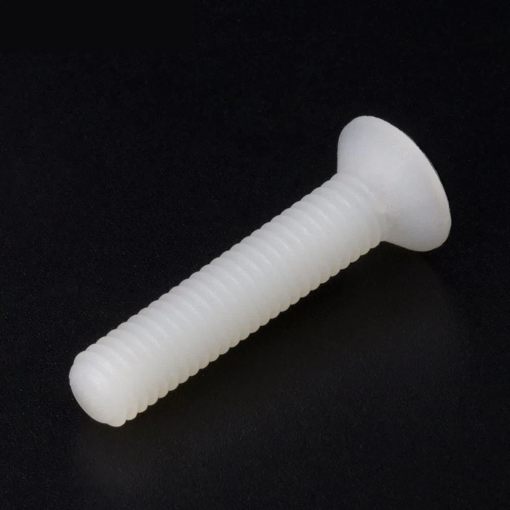 M3 Nylon Phillips Countersunk Screws – White Plastic Machine Bolts - HomeDIYer