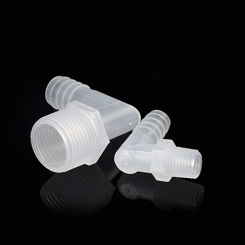 90 Degree Elbow Barbed Hose Fitting — Plastic Tube Connector 6.4–19.5mm