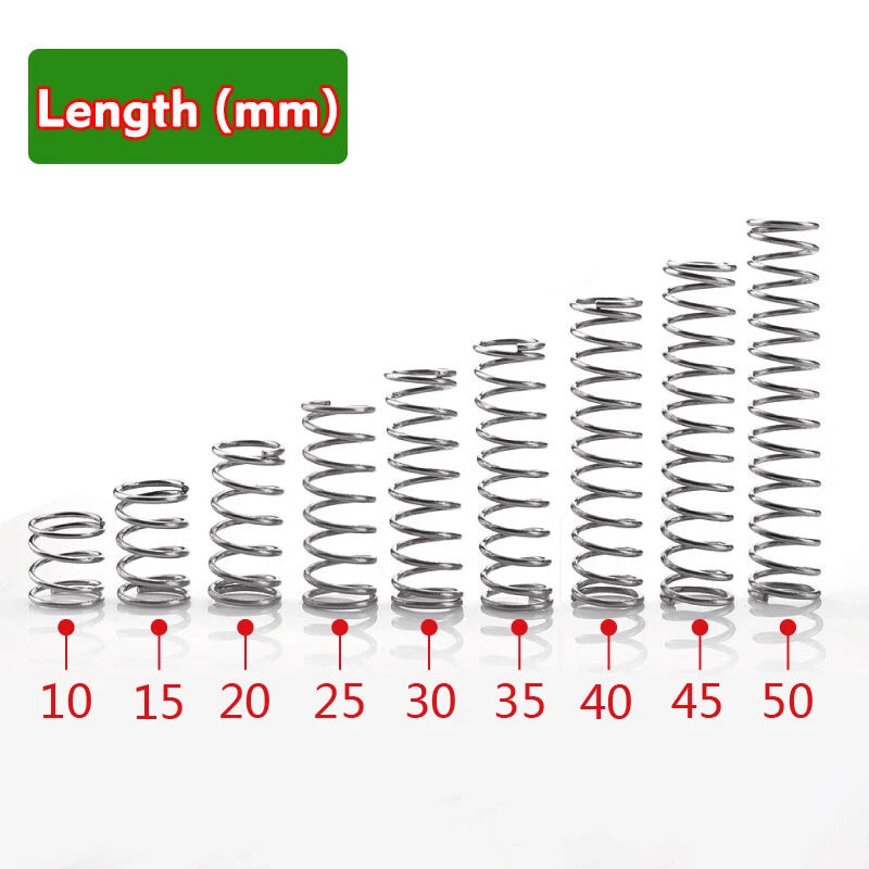 10X Wire Dia. 0.6mm OD 4mm-12mm Small Springs Compression Spring Steel