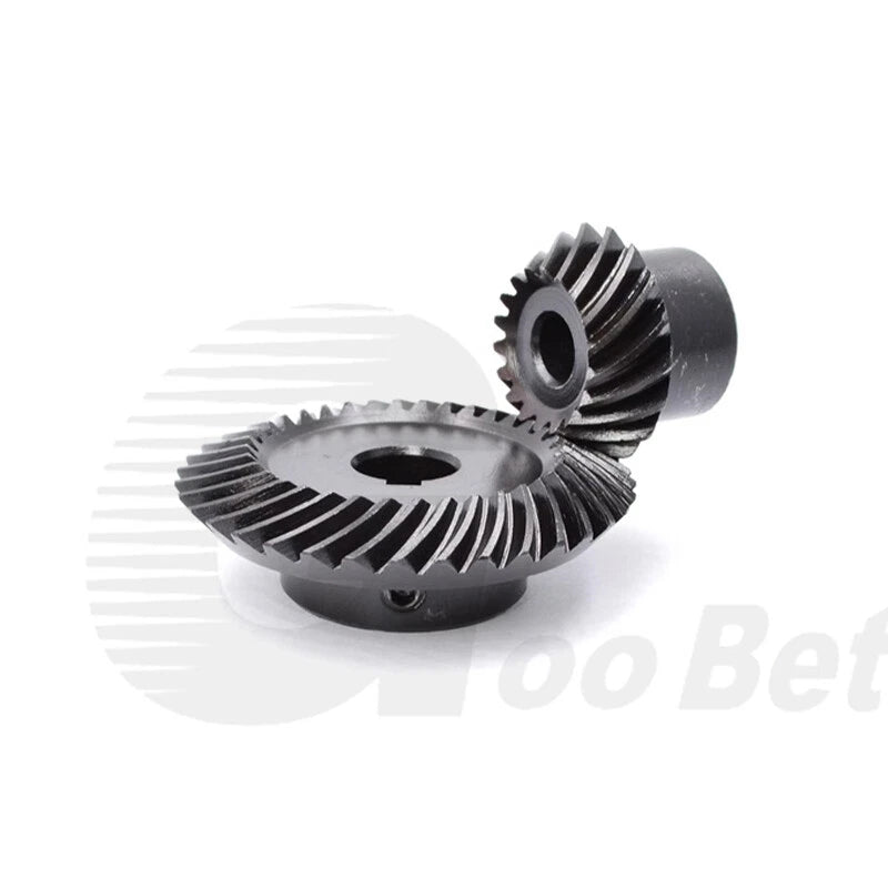 Spiral Bevel Gear C45 Steel Mod 1.5 Ratio 1:2 15 30 18 36 Tooth Hardened Black