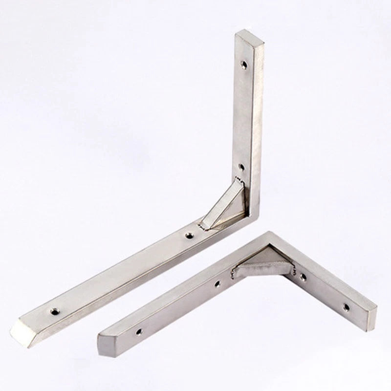 Square Tube Shelf Bracket - 304 SS L Shape for Microwave Storage Corner Bracket