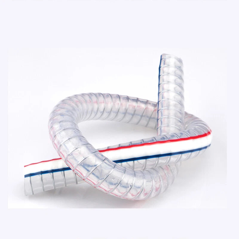 PVC Steel Wire Reinforced Clear Flexible Hose — Non-Toxic, Oil & Water Safe