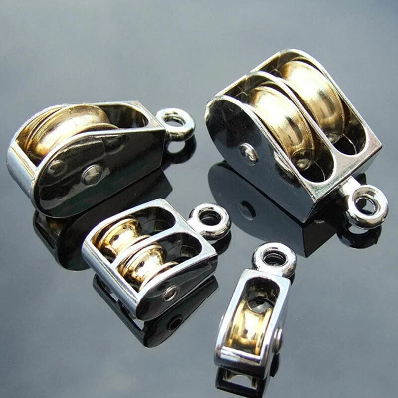 36/52/75mm Single/ Double Fixed Pulley Small Swivel Eye Sheave Rigging Lift Tool