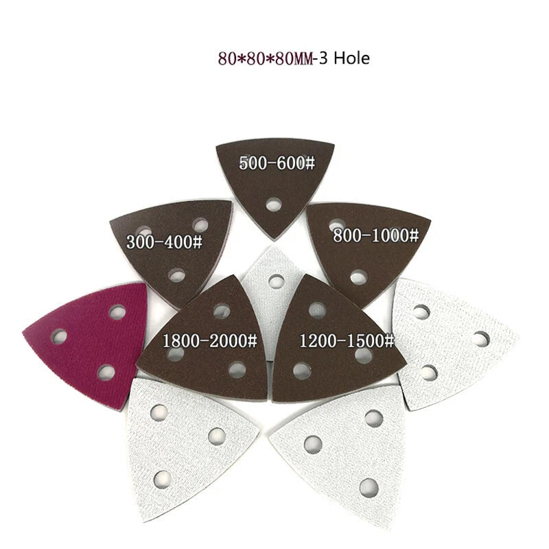 80mm Wet Dry Sponge Mouse Sanding Sheets Discs 300-2000 Grit Hook Loop Sandpaper