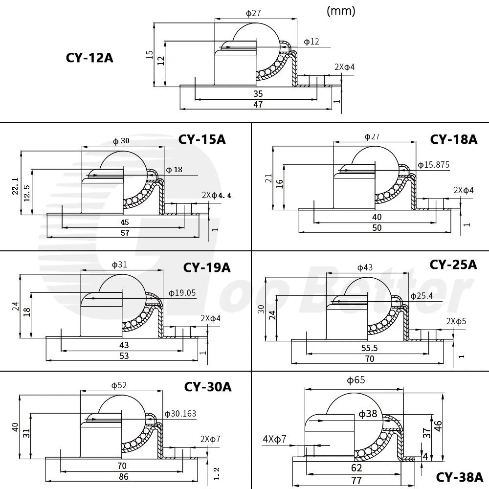 Ball Caster Ball Transfer Unit Ball Bearing Castor Conveyor Roller Wheel Various