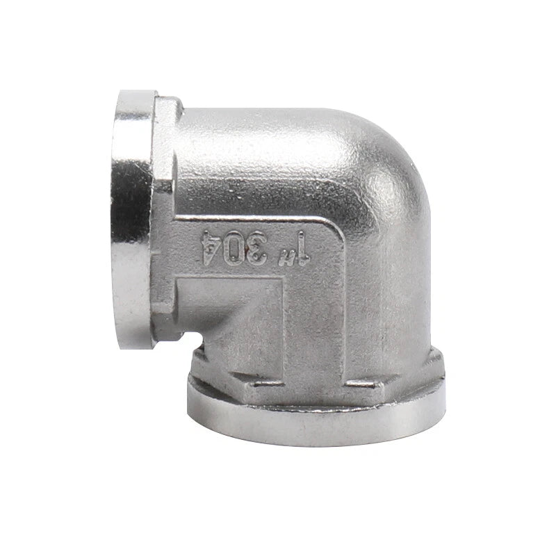 201 Stainless Steel 90° Elbow Pipe Fitting — BSP 1/2" 3/4" 1" Male Female Thread