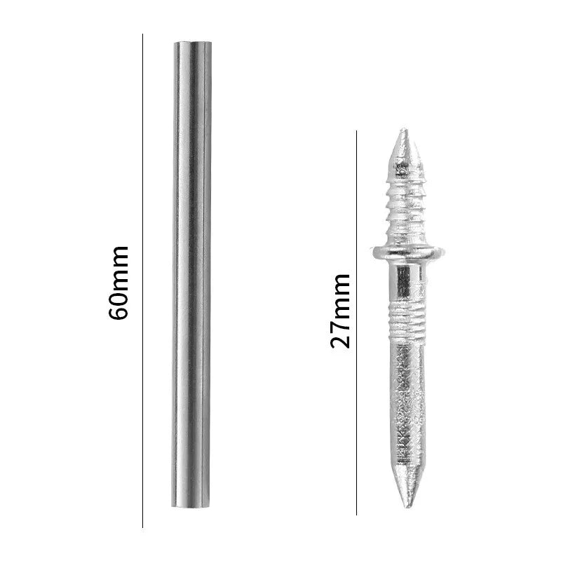100 Pcs Double - Head Skirting Thread Seamless Nail Metal Skirting Line Marks Nail - HomeDIYer