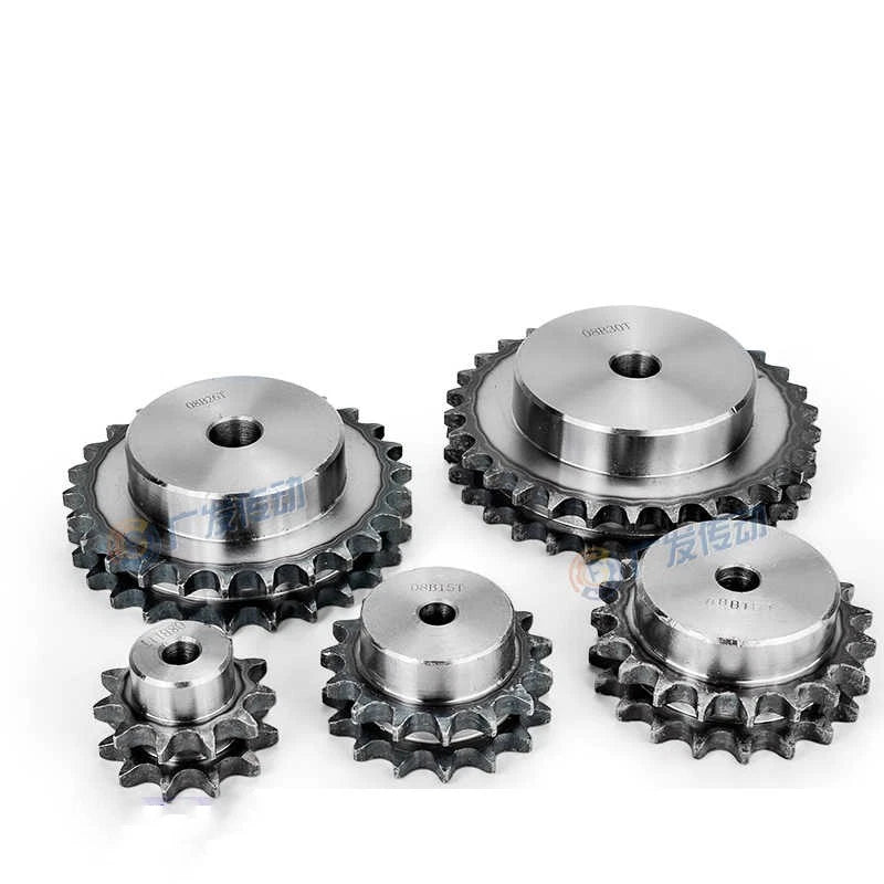 Duplex Chain Sprocket 10-38 Teeth Pitch 12.7mm For #40 08B Roller Chain 45#Steel