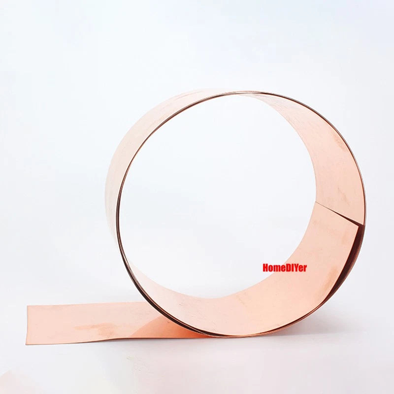T2 Copper Sheet Strips Flexible Pure Copper Coil Thick 0.01-1mm Widths 5mm-120mm