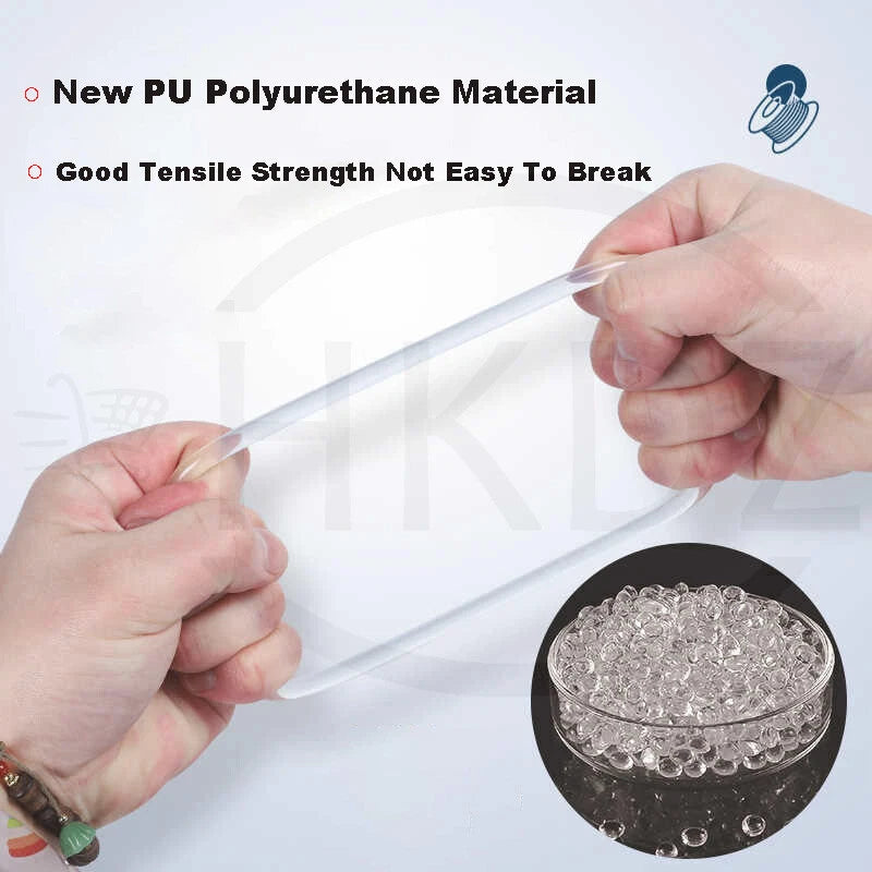 Transparent PU Round Drive Belt — Polyurethane Solid Round Belting 2mm–10mm