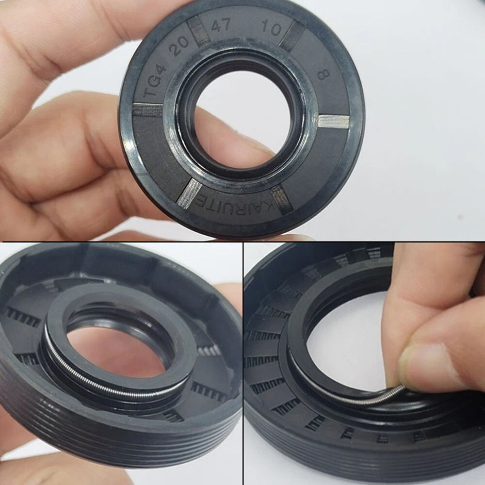 TC Oil Seal Rotary Shaft Seal — NBR Nitrile Rubber Double Lip, Multiple Sizes (Pack of 10)