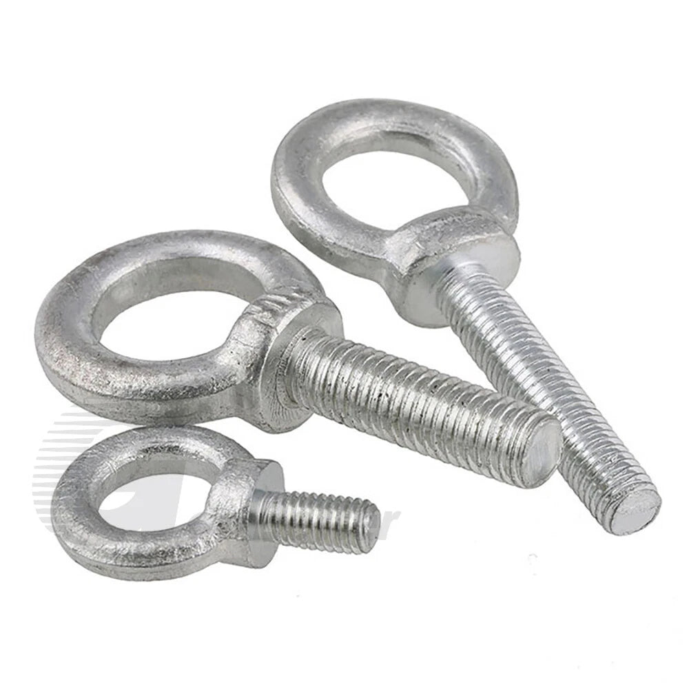 M8 Lifting Eye Bolts Zinc - Plated Steel with Longshank Nuts — Marine & Rigging Grade - HomeDIYer