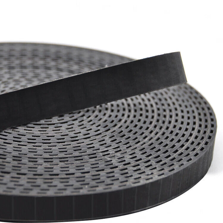 Open-End Rubber Timing Belt — 2GT S2M 3M S3M 5M S5M 8M S8M MXL XL L | Black, Cut-to-Length