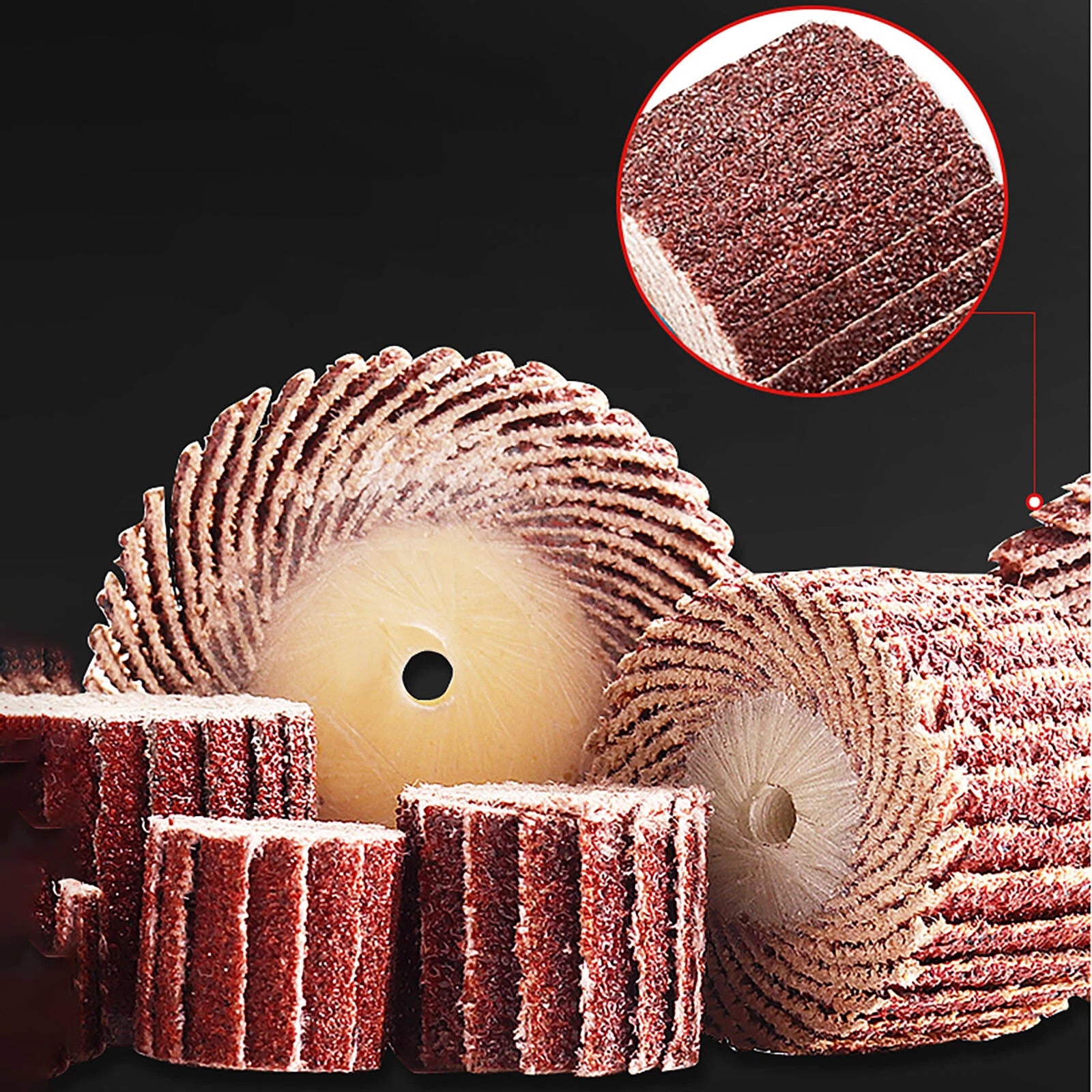 Abrasive Flap Wheel for Rotary Tools | 10–20mm | 80–600 Grit | Dremel Die Grinder Sanding